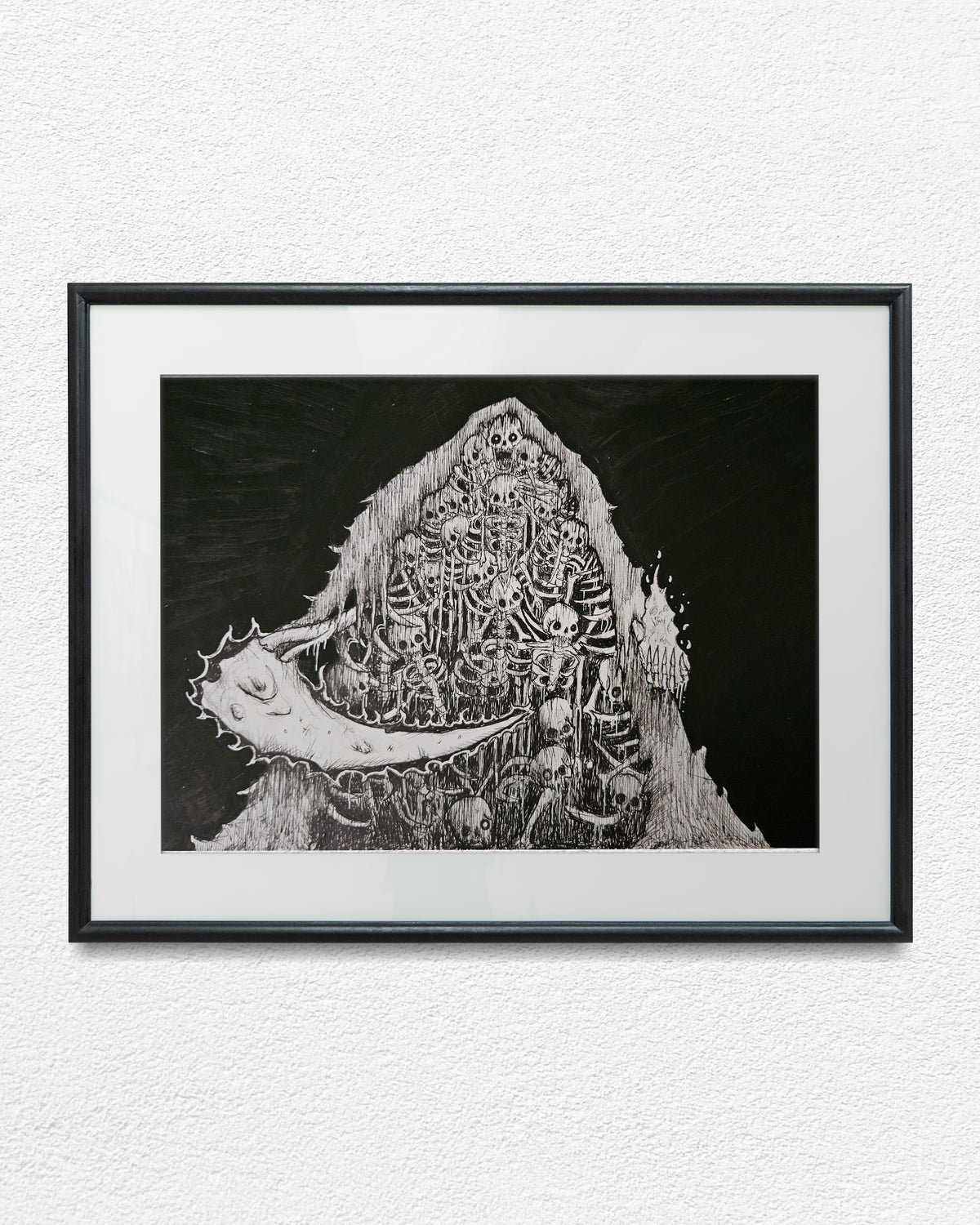 Gravelord Nito Original Pen and Acrylic Drawing