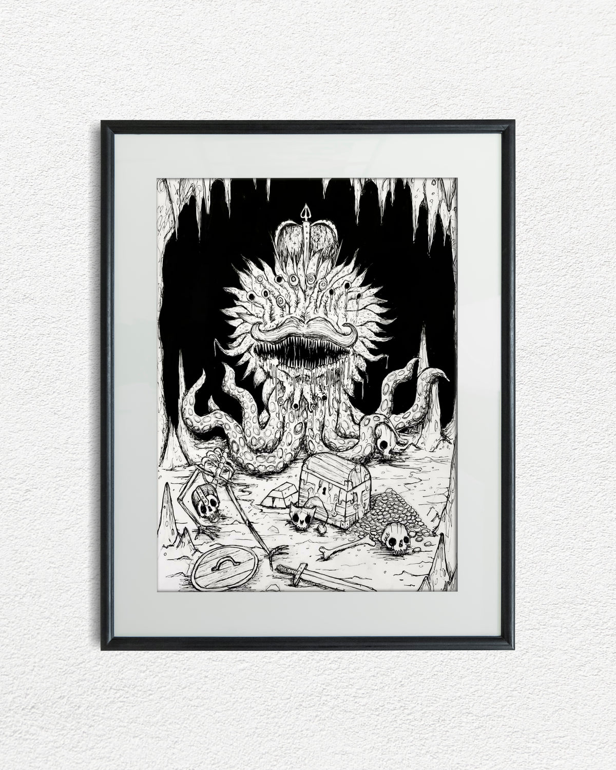 Malboro King Original Pen and Acrylic Drawing